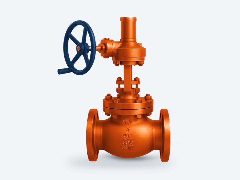 Globe valve with gear operator
